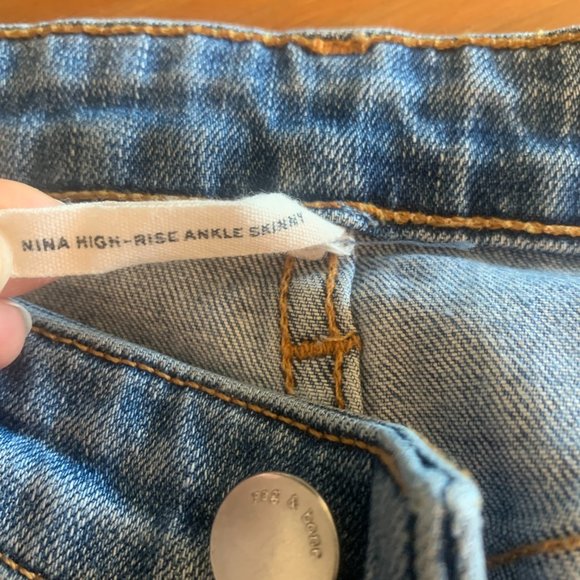 🌺 SOLD rag & bone Nina Highrise Skinny Farrow Button Fly - Picture 8 of 12